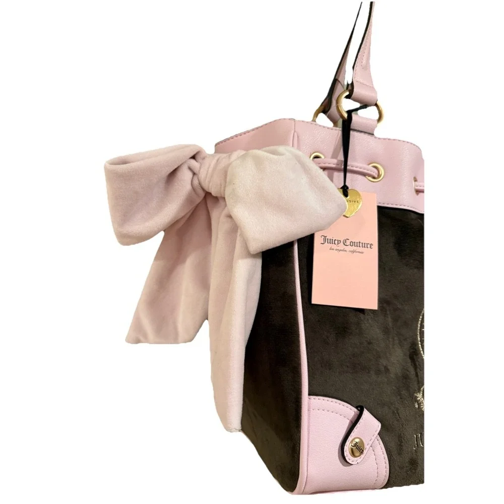 NWT Juicy Couture Juicy Lover Tote Viral Y2K Brow‎ Pink Bow